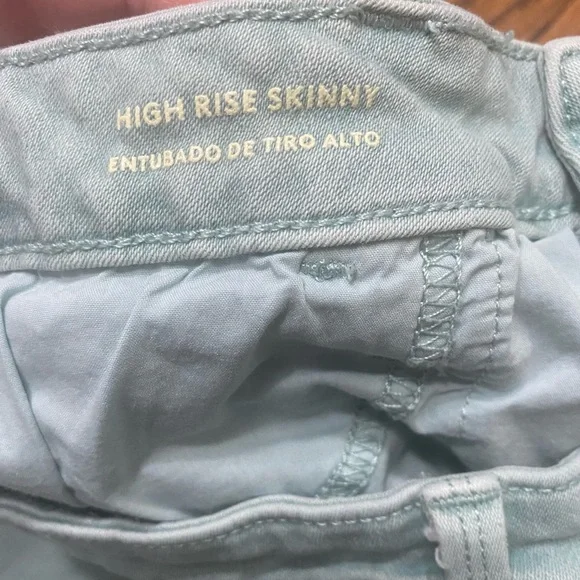 Universal Thread Pale Green Acid Wash Jeans Women’s 12 High Rise Skinny Cotton - Picture 6 of 12